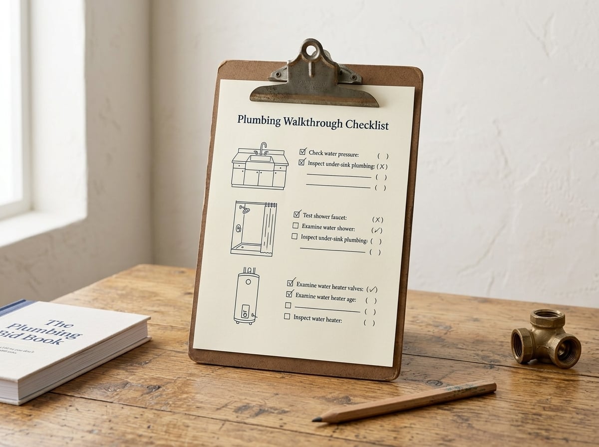 Plumbing Estimate Walkthrough Checklist